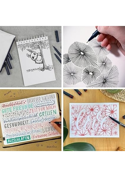 Pictus Fineliner (8 Farklı Çizgi Kalınlığı: 0,05 – 0,9 Mm) Siyah, 8'li Kutu fırsatları