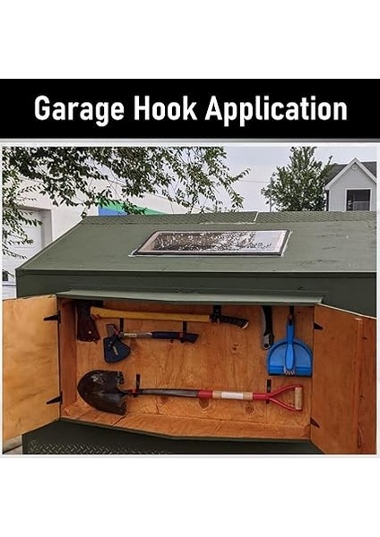 Yüksek Performanslı Garaj Saklama Kancası, Garaj Duvarı Için 9 cm Yardımcı Kanca, 8 Adet Bahçe Aleti Düzenleyici indirimleri