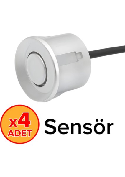 18MM E20 Sesli Park Sensörü 4 Lü Gri Geri Vites Park Destek Sistemi Araç Park Sensörü Seti modelleri