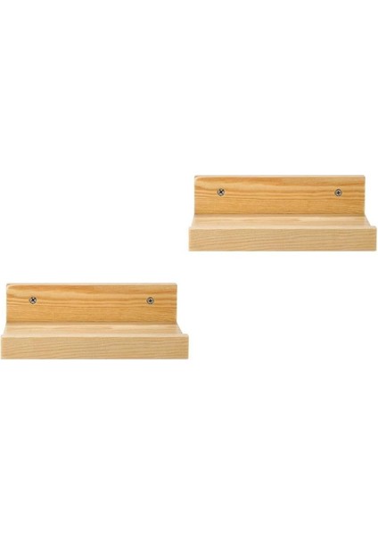 2'li Set Küçük Dekor Rafları, Akıllı Hoparlör Için Mini Yüzer Doğal Ahşap Ekran Duvar Rafı fırsatları
