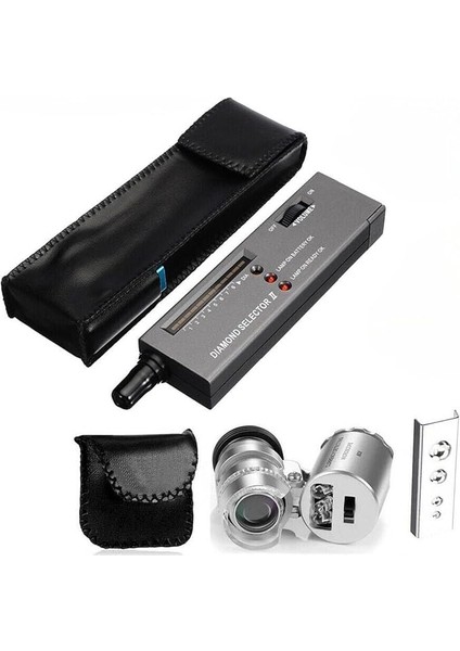 Elmas Test Cihazı Isı Iletkeni Artı Büyüteç Seti/tanımlayıcı Sertlik Test Cihazı Seti LED Göstergesi Elmasların ve Yeşimlerin Orijinalliğini Belirlemek Için Kullanılan Hassas Aletler