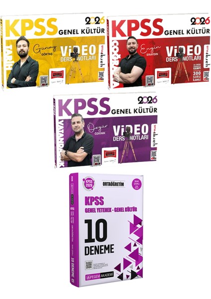 2026 Kpss Tarih Coğrafya Vatandaşlık Video Ders Notları - 2026 Kpss Ortaöğretim Çözümlü 10 Deneme