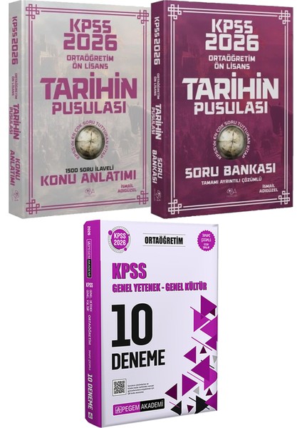 2026 Kpss Ortaöğretim Ön Lisans Tarihin Pusulası Konu ve Soru - 2026 Kpss Ortaöğretim Çözümlü 10 Deneme