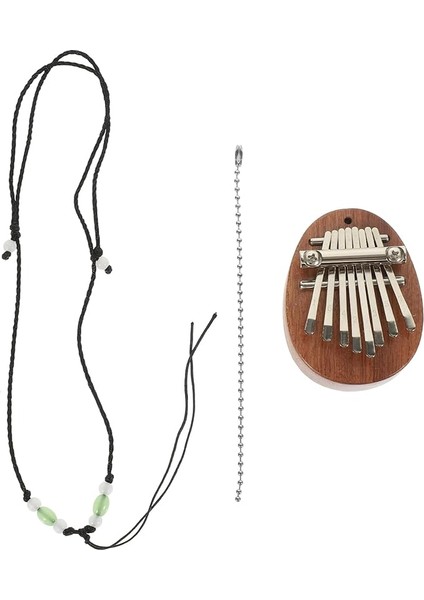 3 Takım 8 Mini Kabalin Ahşap Duvar Panelleri Mini Kalimba Kolye Oyuncak Parmak Piyanosu 8 Tuşlu Başparmak Piyano Mini Kalimba Piyano Akort Başparmak Piyano Kordon Süslemek