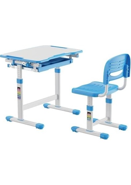 Ayarlanabilir Ergonomik Çoçuk Aktivite Masası (3-10 Yaş Mavi Renk)