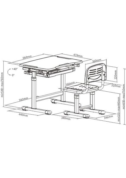 Ayarlanabilir Ergonomik Çoçuk Aktivite Masası (3-10 Yaş Mavi Renk) fiyatları