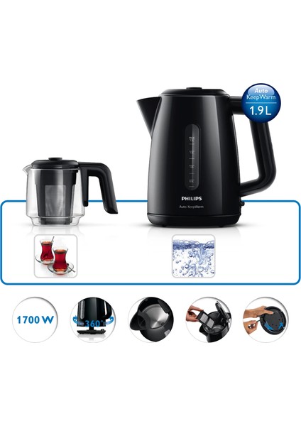 2200W 5000 Serisi Izgara ve Tost Makinesi+Türk Kahve Makinesi + Çay Makinesi 1700W + Smotie Blendır Philips Süper Set