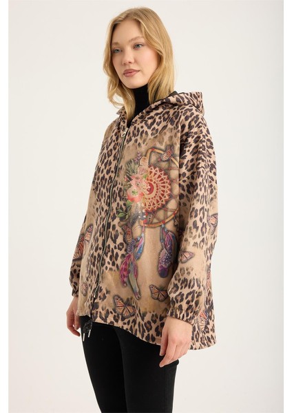 Fermuarlı Leopar+Kelebek+Rüya Kapanı Ceket fiyatları