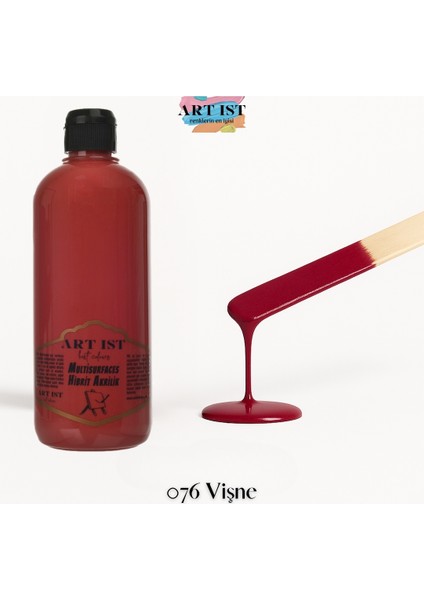 Multisurfaces Hibrit Akrilik Boyalar 500ML - 076 Vişne