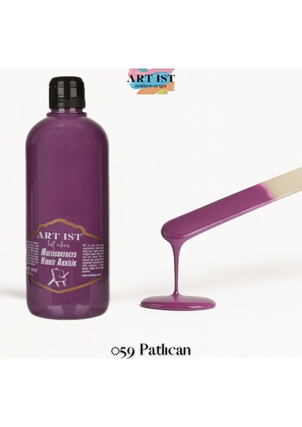 Multisurfaces Hibrit Akrilik Boyalar 500ML - 059 Patlıcan