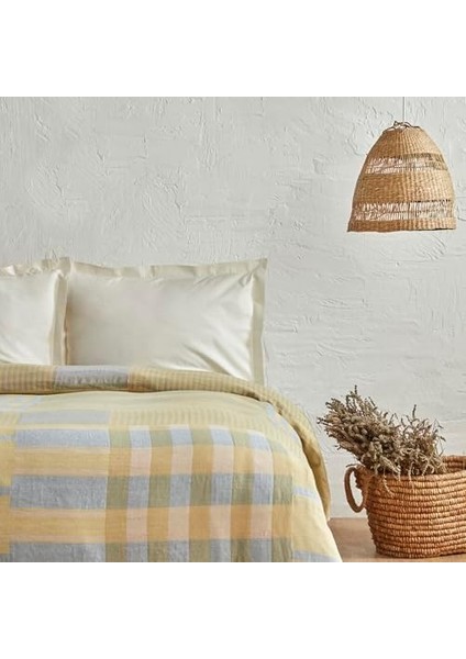 %100 Pamuk Çift Kişilik Müslin Pike Mavi fiyatları