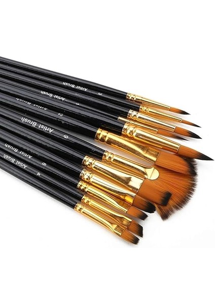 12 Parça Boya Fırçası Seti, Çocuklar, Yetişkinler, Yeni Başlayanlar ve Profesyonel Için Akrilik, Yağlı, Suluboya ve Guaj Boyama fiyatları