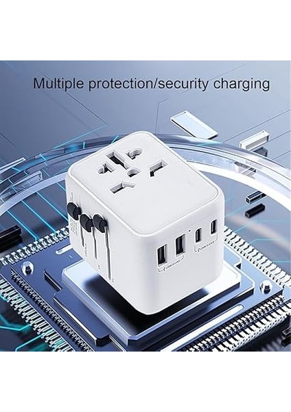 35W 3in1 Type-C Çok Yönlü Şarj Adaptörü Universal Evrensel Seyahat Charge Station fırsatları