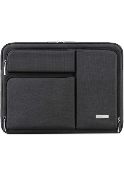 360° Laptop Kılıfı Çantası Bilgisayar Için 15 Inç New MacBook Air M4 A3241 2025/M3 A3114/M2 A2941 2024-2023, 15 Inç MacBook Pro A1990 A1707, Dell Xps 15 Plus 2022-2020 Aksesuar Cebi Ile, Siyah