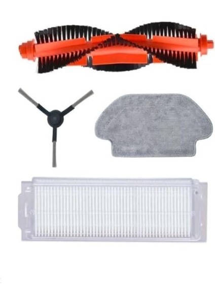Robot Süpürge Aksesuar Seti (4 Parça) Mi Vacuum Mop Pro Viomi V3 Viomi Se Viomi V2 ile Uyumlu Yedek Parça Seti