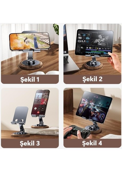 Telefon Tutucu 360 Dönebilen Ahşap Desenli Şık Tasarım Masa Üstü Telefon Standı Telefon Tutucu 16 15 14 13 12 11 Pro Max/plus/galaxy S25 Ultra S24 ile Uyumlu fiyatları