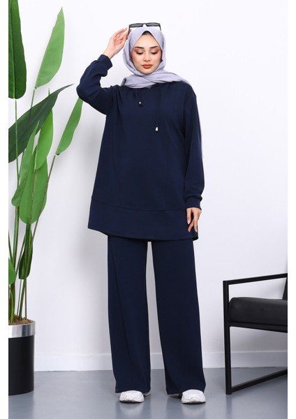 Lacivert Kapşonlu Tunik Pantolonlu Takım fiyatları
