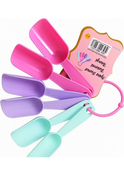 Kaşığı Seti, 6 Parça, 9 Cm, Karışık Renkli