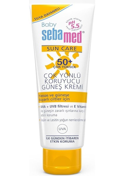 Baby Spf 50+ Uva - Uvb Filtresi ve E Vitamini Etkili Çok Yönlü Koruyucu Çocuk Güneş Kremi 75 ml