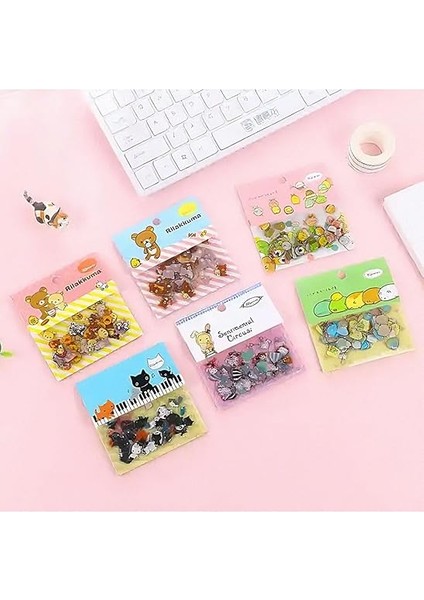 Sevimli Kawaii Temalı 80 Adet Sticker Seti • Bullet Journal modelleri
