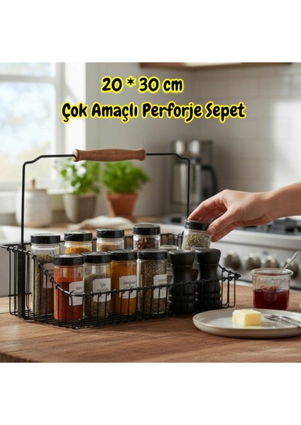 Technow Vip Ahmet VP-168 20*30 cm Mutfak Banyo Ferforje Metal Sepet