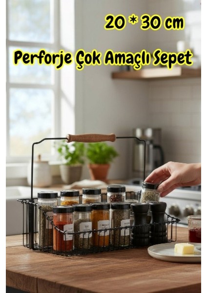 Technow Vip Ahmet VP-168 20*30 cm Mutfak Banyo Ferforje Metal Sepet fırsatları