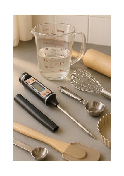 Gıda Termometresi, Uzun Prob 24 Cm, -50°c ile +300°C Arası, Hızlı ve Ölçer, Mutfak, Et, Yağ, Şeker, Çikolata, Sıvı Termometresi fiyatları