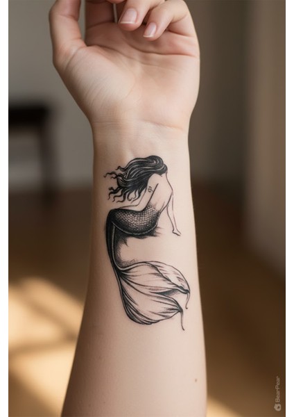 Deniz Kızı Minimal Tattoo