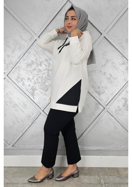 Kadın Kombinli Kapüşonlu Tesettür Tunik