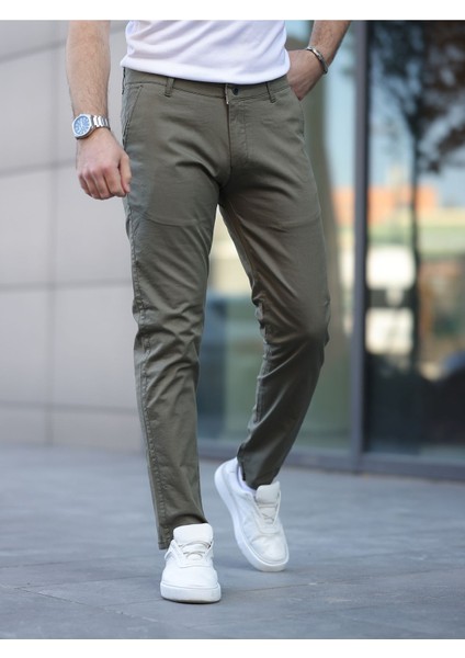 Slim Fit Chino Keten Pantolon