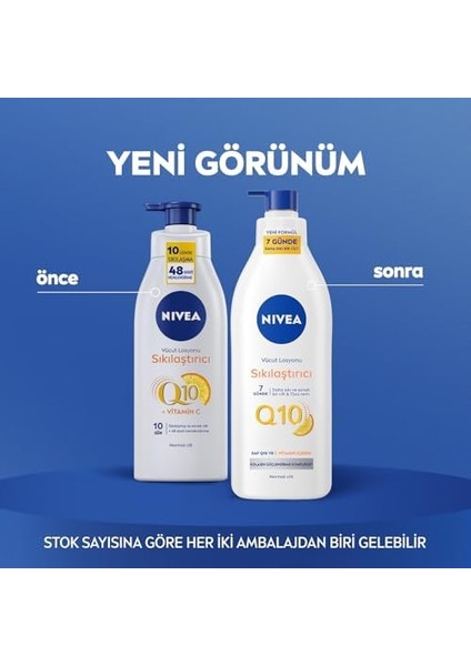 Nıvea Q10 Sıkılaştırıcı Vücut Losyonu 400 Ml,72 Saat Nemlendirici,7 Günde Sıkılaşma,esnek Cilt,c Vitamini,kolajen,normal Ciltler Için fiyatları