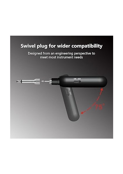 Kablosuz Gitar Temi 6.35MM ve 3.5mm Çift Fişli Gitar Verici Alıcı Seti Gitar Bas Elektrik Aletleri Için Uhf Ayarlanabilir Tak ve Çalıştır Uzun Mesafe Gerçek Zamanlı Iletim fırsatları