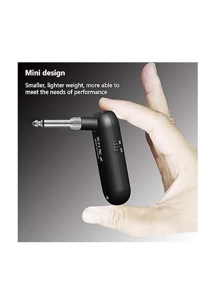 Kablosuz Gitar Temi 6.35MM ve 3.5mm Çift Fişli Gitar Verici Alıcı Seti Gitar Bas Elektrik Aletleri Için Uhf Ayarlanabilir Tak ve Çalıştır Uzun Mesafe Gerçek Zamanlı Iletim indirimleri