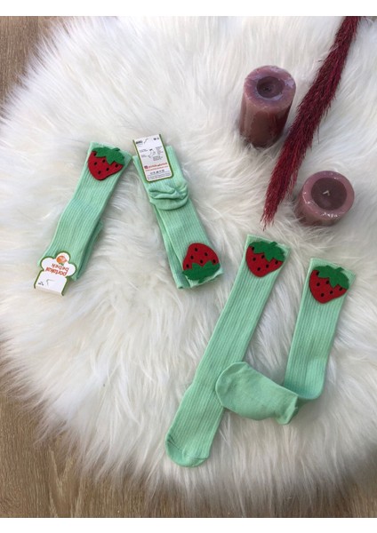 Kız Çocuk 2 Adet Meyve Figürlü 1/5 Yaş Çorap fiyatları