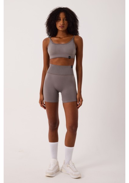 Aura Spor Şort Yüksek Bel Esnek Şekillendirici ve Toparlayıcı Seamless Tayt Kısa Şort indirimleri