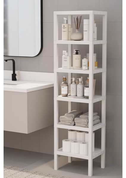 Ombeg Modüler Raf, Çok Amaçlı 6 Bölmeli Raf Ünitesi, 6 Raflı Organizer