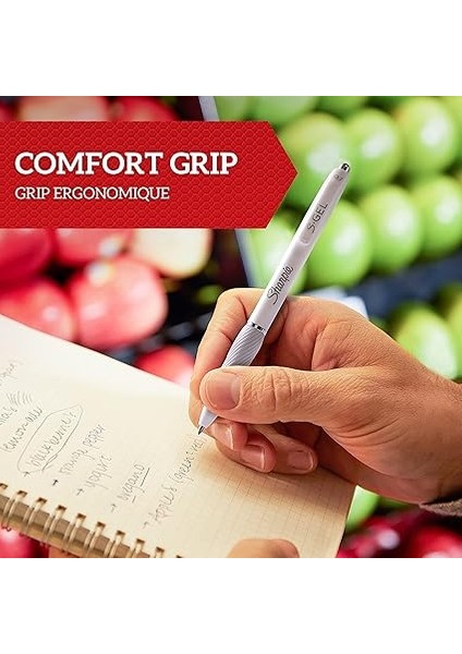 S-Gel Jel Kalem 0.7 mm Uç, Buz Mavisi & Beyaz Inci 4'lü Paket, Siyah & Mavi Mürekkep indirimleri