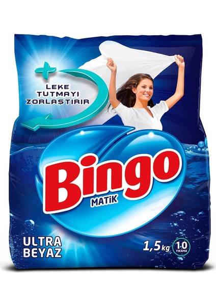 Bingo Ultra Beyaz 10 Yıkama Sıvı Çamaşır Deterjanı (1 x 1500 G)