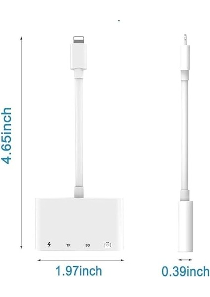 Lightning To USB Lightning Micro Sd Tf Kart Okuyucu Çevirici Dönüştürücü Adaptör 4333 fiyatları