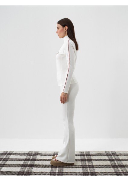 Kadın Ekru Modal Dokulu Regular Fit Uzun Kollu Tişört modelleri