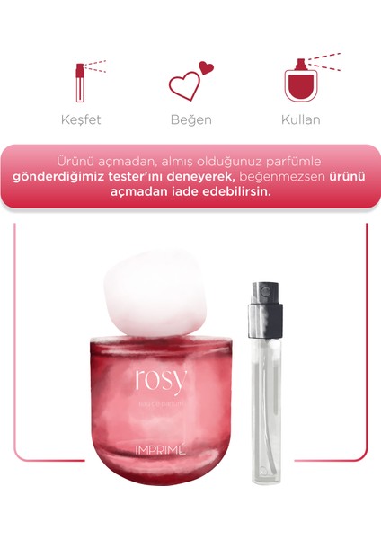 Rosy Edp Kadın Parfüm 50ML | Çiçeksi & Meyveli | Ahududu, Gül, Zambak, Kaşmir, Vanilya, Amber modelleri