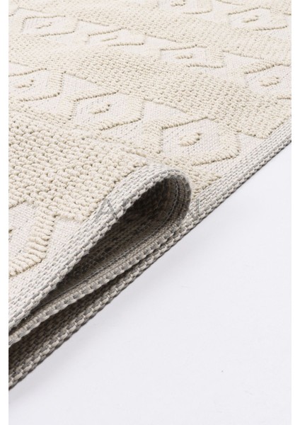 Koza Pamuk Dokuma Halı |kaymaz Tabanlı | Makinede Yıkanabilir Modern Halı | Salon, Kilim |KREM|KZA01 fırsatları