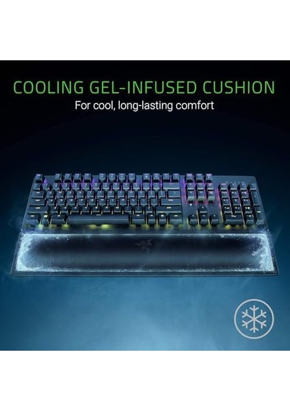 Bileklik Pro - Soğuk Çubuklu Tam Boy Oyun Klavyeleri Için Ergonomik Bileklik (Soğuk Çubuklu Dolgu, Isı Yayan Özel Kumaşla Kaplanmıştır) Siyah fiyatları