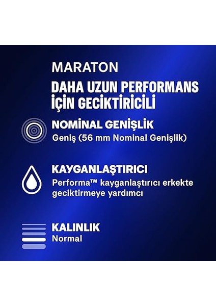 Maraton Geciktiricili 30'lu Prezervatif modelleri