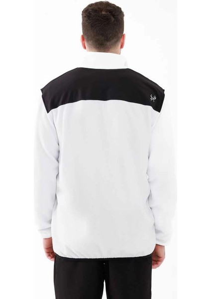 Cliff Erkek Parçalı Ince Polar Sweatshirt Beyaz modelleri