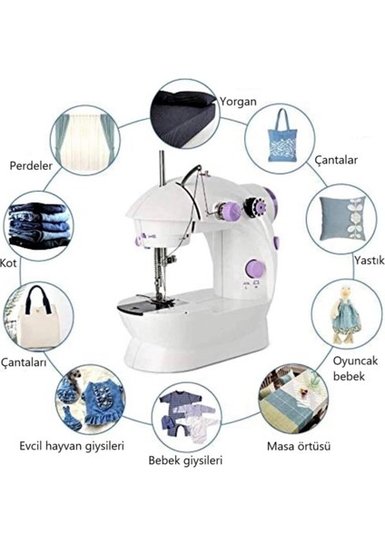 Buğz Mini Ev Dikiş Makinesi Pedallı Sewıng Machine