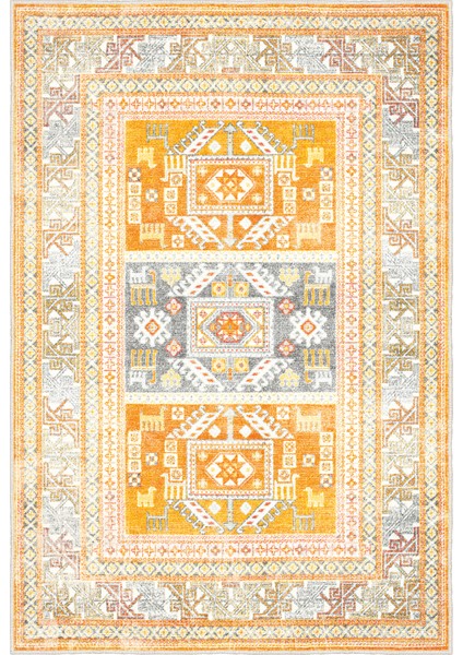 Yeni Desen Yıkanabilir Kaymaz Tabanlı Bohem Tarz Dijital Baskı Salon Halısı, Yumuşak Dokulu Lüks Halı Modeli ve 40 x 60 Sarı Renk Dikdörtgen Halı fırsatları