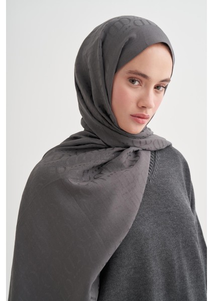 Luxe Desen Liora Pamuk Şal Antrasit indirimleri