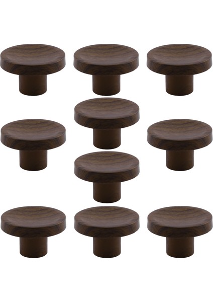 Tek Vidalı (10 Adet) Iç Bükey Plastik Düğme Kulp Kestane Kahvesi Mobilya Dolap Çekmece Kulpu Kulbu indirimleri