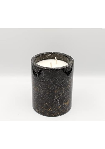 No: 2 Mermer Mum Oryantal ve Odunsu Kokulu Tasarım Dekoratif Mermer Soya Mumu - 220GR (Siyah) modelleri